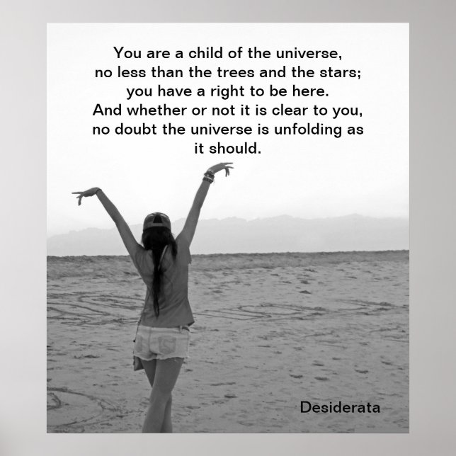 Desiderata Child of Universe Poster (Framsidan)