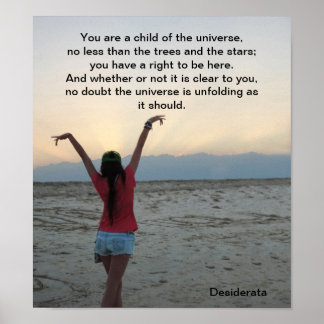 Desiderata Child of Universe Poster