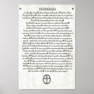 DESIDERATA cirklade crucifixen Poster