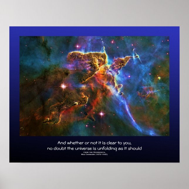 Desiderata Citat - Carina Nebula Gas Cloud Poster (Framsidan)