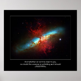 Desiderata Citat - Cigar Galaxy från rymden Poster