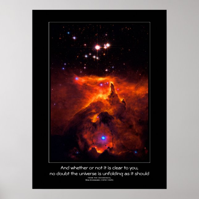 Desiderata-citat - Star Cluster Pismis 24 Poster (Framsidan)