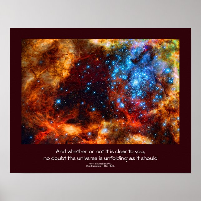 Desiderata Citat - Stars of the Tarantula Nebula Poster (Framsidan)