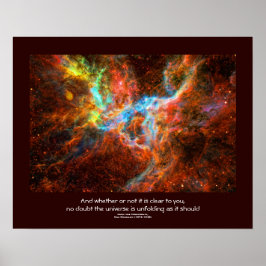 Desiderata-citat - Tarantula Nebula-stjärnbildning Poster