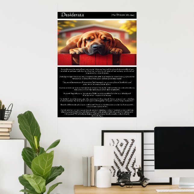 Desiderata: där freden bor poster (Hemmakontoret)