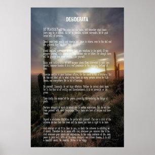 DESIDERATA Desert Poster