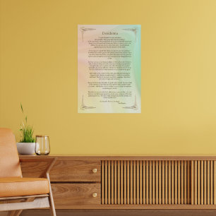 Desiderata Dikt av Max Ehrmann Affisch
