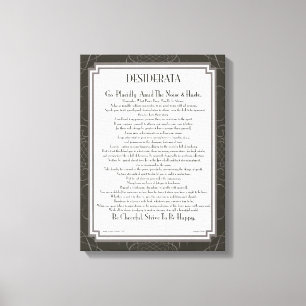 DESIDERATA Dikt av Max Ehrmann Canvastryck