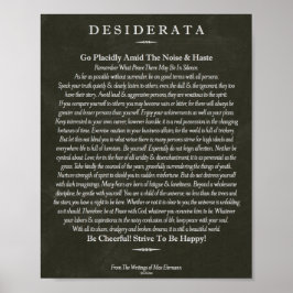 Desiderata-Dikt av Max Ehrmann Chalk Art Poster