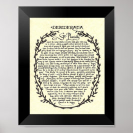DESIDERATA Dikt av Max Ehrmann Poster