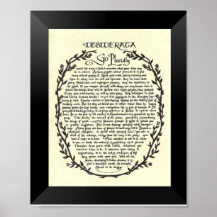 DESIDERATA Dikt av Max Ehrmann Poster