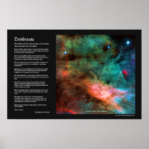 Desiderata Dikt - Centrum för Svan Nebula Poster