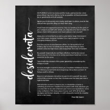 Desiderata Dikt från Max Ehrmann Black and White