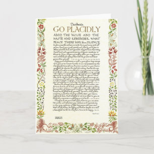 DESIDERATA Dikt KORT Max Ehrmann-Vildblommor