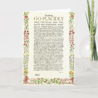 DESIDERATA Dikt KORT Max Ehrmann-Vildblommor