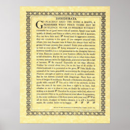 DESIDERATA Dikt=Max Ehrmann=Parchment Collection Poster