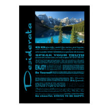 Desiderata Dikt Moraine Sjö