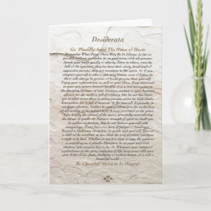 DESIDERATA-Dikt om Moonstone Helgkort