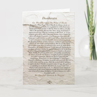 DESIDERATA-Dikt om Moonstone Helgkort