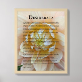 Desiderata-dikt Rosa och Gul Ros Poster