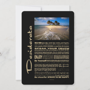 Desiderata Dikt Small Solitory Island