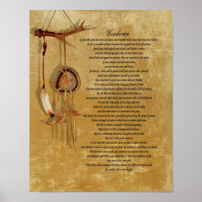 Desiderata dreamcatch poster (Framsidan)
