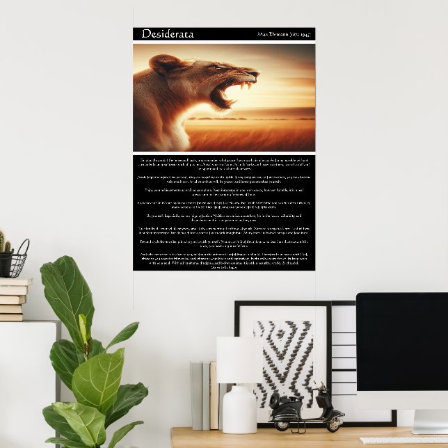 Desiderata: drottning av Golden Hour Poster (Hemmakontoret)