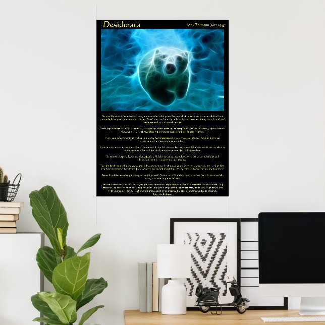 Desiderata Electrical Bear Poster (Hemmakontoret)