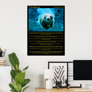 Desiderata Electrical Bear Poster
