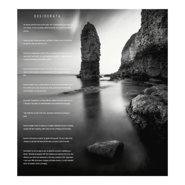 DESIDERATA England Kusten Fototryck (Framsidan)