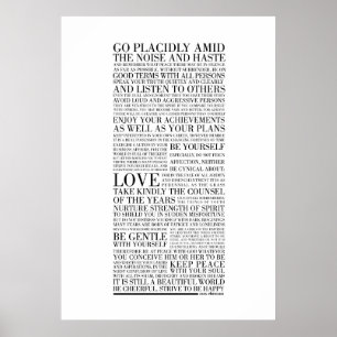 Desiderata från Max Ehrmann poster
