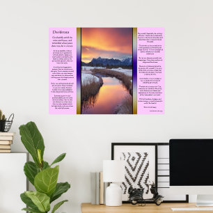 Desiderata Frozen River with Snö Poster