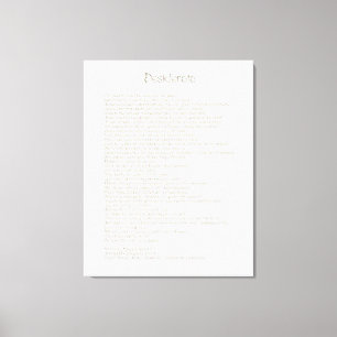 Desiderata Golden Abalone ArtbrushUI Typography Canvastryck