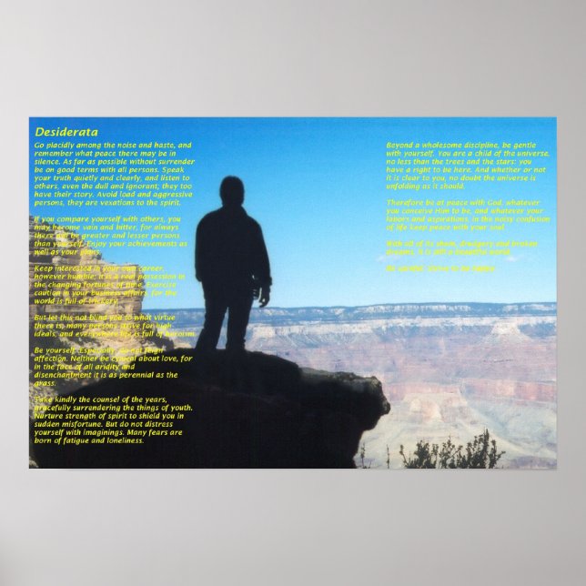 Desiderata-GrandCanyon Poster (Framsidan)