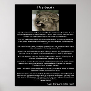 Desiderata Grått-Varger Poster