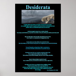 Desiderata Grått Vargs Drinking Poster