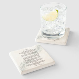 Desiderata Grönt Fern Löv Stenunderlägg