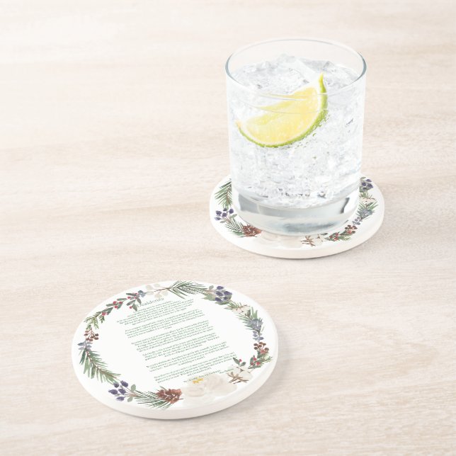 Desiderata Grönt för krans vid jul Underlägg (Sidan)