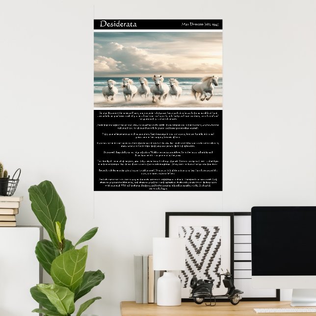 Desiderata: Hästar från Sunset Shore Poster (Hemmakontoret)