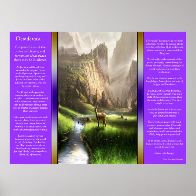 Desiderata Hjort Valley Poster (Framsidan)