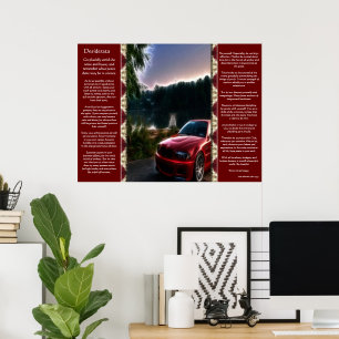 Desiderata hoade röda bilaffischer poster