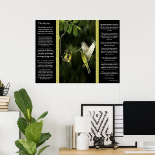 Desiderata Hummingbird Poster 2