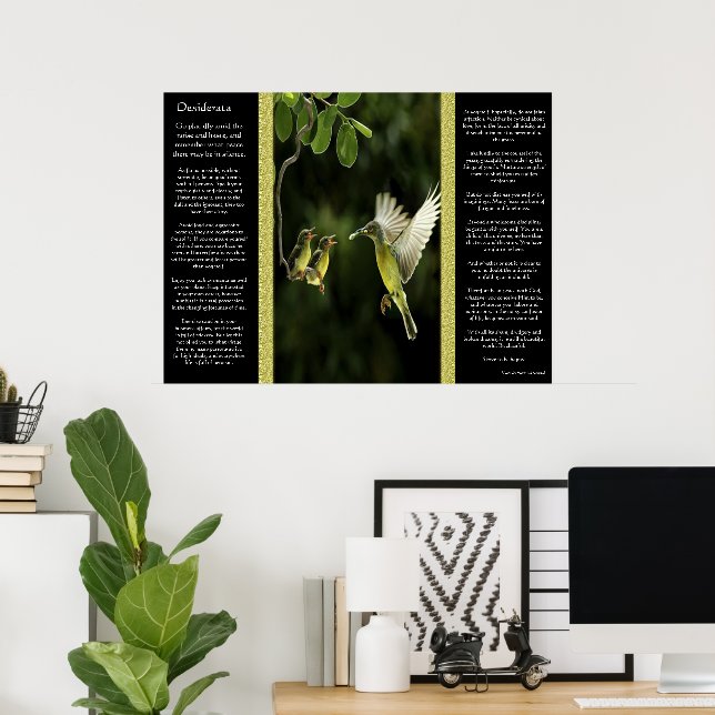 Desiderata Hummingbird Poster 2 (Hemmakontoret)