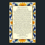Desiderata in Art Deco Blommigt Gräns Poster<br><div class="desc">Desiderata in Art Deco Blommigt Gräns</div>
