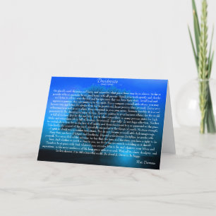 Desiderata Inspirational Devotional Dikt Kort