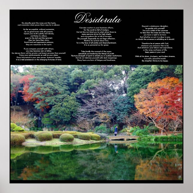 desiderata inspirational poster FRÅN 8.99 (Framsidan)