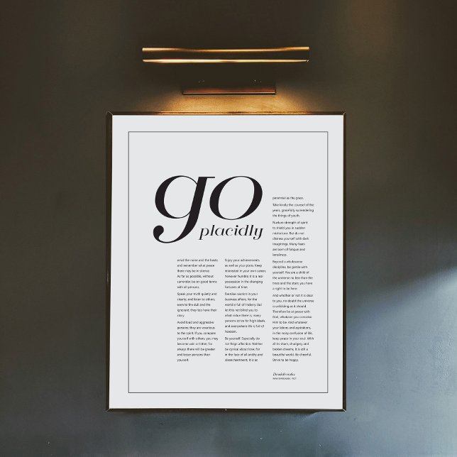 Desiderata inspirationskonst Skriv ut Poster (Skapare uppladdad)