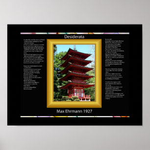 DESIDERATA Kinesiskt tempel Poster
