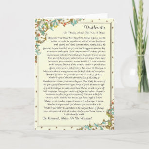 DESIDERATA-kort Kort