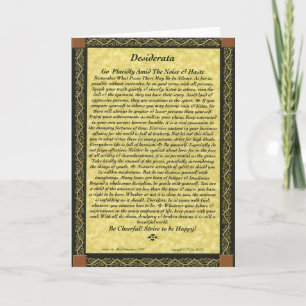 DESIDERATA-kort Kort